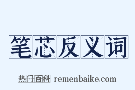 笔芯反义词是什么意思的图片